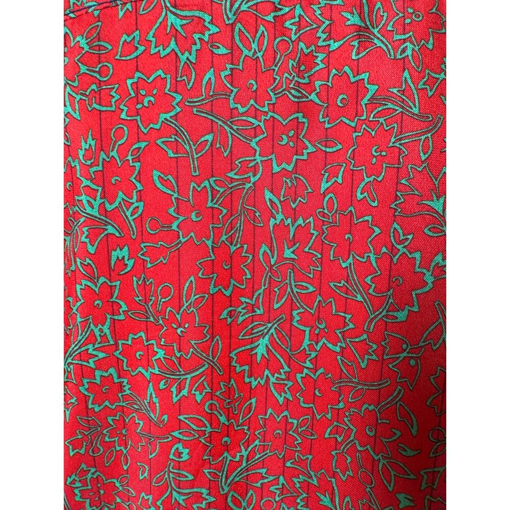 Vintage Schrader Sport New York red Mandarin collar belted dress medium - Picture 11 of 16